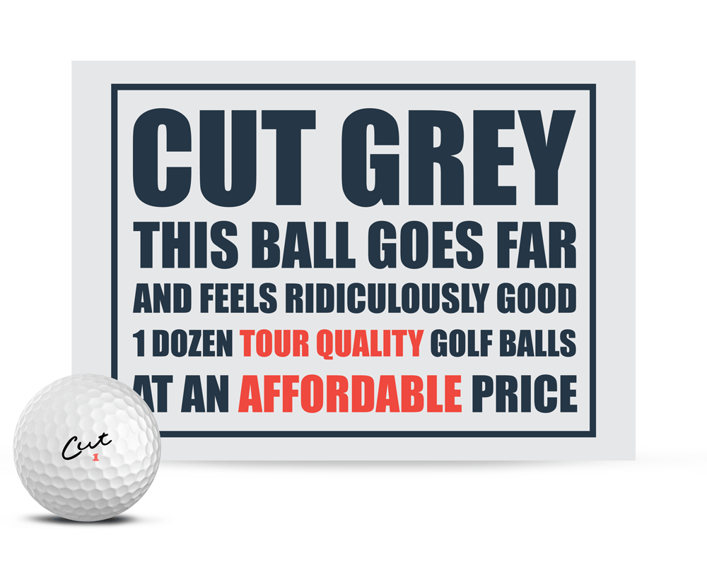 Cut Blue Golf Ball Dozen