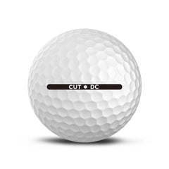 Cut DC Dual Core Golf Ball Back View Showing Ball Name