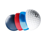 Cut DC Golf Ball Dissected Showing All Four Layers and Dual Core of Ball