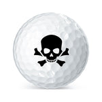 Skull and Crossbones Logo on a Golf Ball