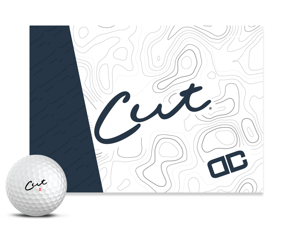 One Golf Ball and Box of Cut DC Affordable Golf Balls